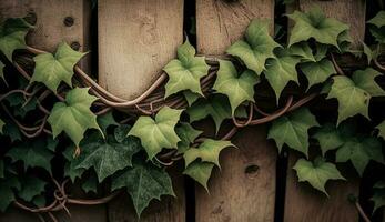 frisch Natur Mauer Dekoration mit Herbst Farben draußen generiert durch ai foto