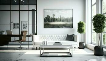 modern inländisch Zimmer Design mit elegant die Architektur ,generativ ai foto
