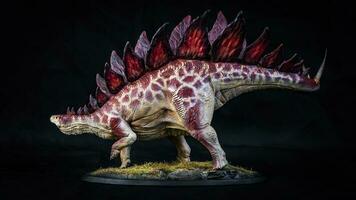 Dinosaurier Stegosaurus im das dunkel foto