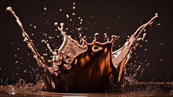 Schokolade Wasser Verbreitung Welt Schokolade Tag Juli 07 generativ ai foto