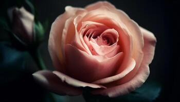 romantisch Rosa Blüte, ein Geschenk von Liebe und Schönheit im Natur generiert durch ai foto