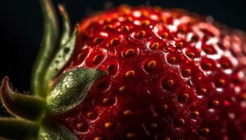 saftig, reif Erdbeeren ein gesund, beschwingt Sommer- Snack generiert durch ai foto