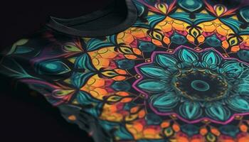 Mandala inspiriert modern Kleid im luxuriös Stickerei generiert durch ai foto