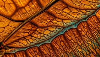 Schönheit im Natur beschwingt fraktal Blatt Muster generiert durch ai foto