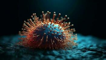 Tentakeln von cnidarian schweben im unter Wasser Riff generiert durch ai foto