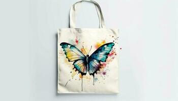 Schmetterling Griff Tasche Sommer- Mode Geschenk Idee generiert durch ai foto