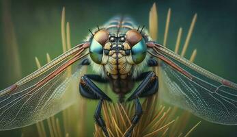 klein Insekt im Natur Makro Fotografie Fokus generiert durch ai foto