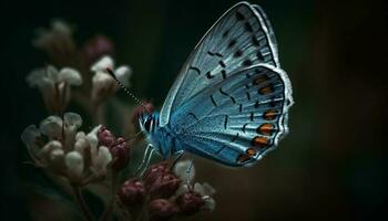 multi farbig Schmetterling auf Gelb Blume Blütenblatt generiert durch ai foto