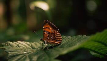 multi farbig Schmetterling auf Gelb Blume, Natur Eleganz generiert durch ai foto