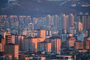 arial Aussicht von Istanbul asiatisch Seite städtisch Gebäude Blöcke foto