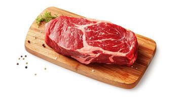 frisch roh Rindfleisch Steak, ai generiert foto