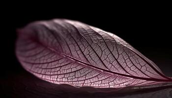 beschwingt Blatt Vene Muster im Natur Schönheit generiert durch ai foto