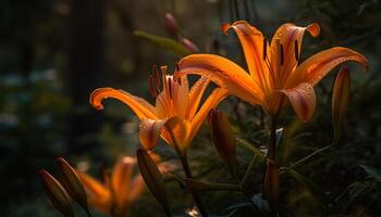 beschwingt Blumen blühen im Natur Schönheit generiert durch ai foto