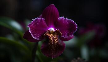 exotisch Motte Orchidee blüht mit zart Eleganz generiert durch ai foto