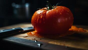 organisch Tomate Salat frisch, gesund, und köstlich generiert durch ai foto