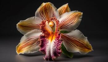 exotisch Motte Orchidee fügt hinzu Eleganz zu Strauß generiert durch ai foto