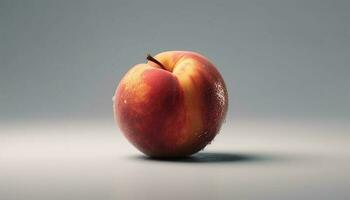saftig, reif Apfel ein frisch, gesund Snack zum Vegetarier Lebensstile generiert durch ai foto