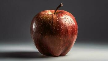 organisch rot köstlich Apfel, saftig und frisch, perfekt zum gesund Essen generiert durch ai foto