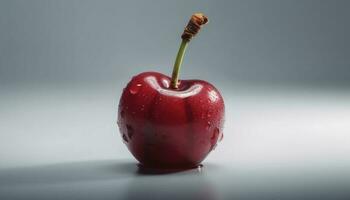 saftig Apfel, reif und frisch, ein Gourmet Snack im Natur Studio generiert durch ai foto