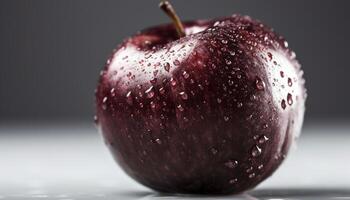 saftig Apfel fallen spiegelt beschwingt Sommer- Frische im gesund Snack generiert durch ai foto