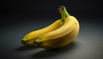 saftig Gelb Banane, ein gesund Snack zum ein beschwingt Lebensstil generiert durch ai foto