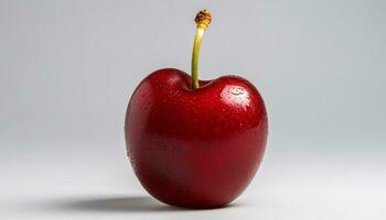 saftig, reif Apfel ein süss, gesund Snack zum Natur Liebhaber generiert durch ai foto