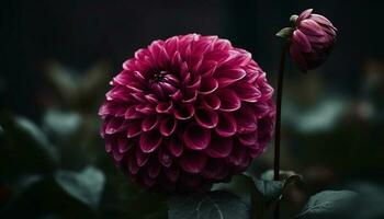 beschwingt Dahlien und Gerbera Gänseblümchen Vitrine organisch Schönheit im Natur generiert durch ai foto