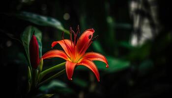 beschwingt tropisch Blume Strauß Vitrinen Schönheit im Natur bunt Muster generiert durch ai foto