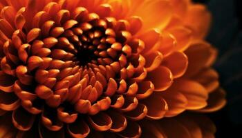 beschwingt Blütenblätter von organisch Gerbera Gänseblümchen im schließen oben Makro Muster generiert durch ai foto