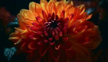 beschwingt Dahlien und Chrysanthemen schmücken formal Garten Strauß, romantisch Geschenk generiert durch ai foto