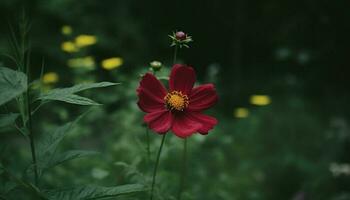 beschwingt Wildblume Wiese Vitrinen Schönheit im Natur bunt Wachstum generiert durch ai foto