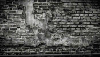 abstrakt Grunge Hintergrund von alt verwittert Backstein Mauer Muster generiert durch ai foto