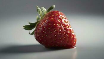 saftig reif Erdbeere, ein gesund Snack zum ein erfrischend Sommer- generiert durch ai foto