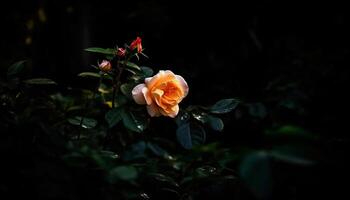 beschwingt Strauß von multi farbig Blumen im ein formal Garten generiert durch ai foto