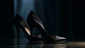 modern Frauen Luxus hoch Hacke Schuhe verströmen Eleganz und Glanz generiert durch ai foto
