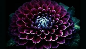 beschwingt lila Dahlie, ein Single Blume im Natur Strauß generiert durch ai foto