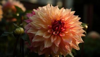 beschwingt Blumen- Strauß Vitrinen Schönheit im Natur bunt Muster generiert durch ai foto