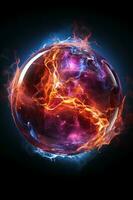 Ball von Energie. ai generativ foto