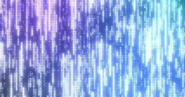 abstrakt Blau glühend fliegend Linien Streifen von leuchtend Punkte und Energie Partikel abstrakt Disko Hintergrund foto
