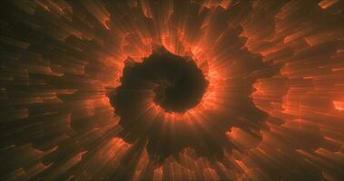 abstrakt Gelb Orange Energie magisch hell glühend Spiral- Strudel Tunnel Hintergrund foto