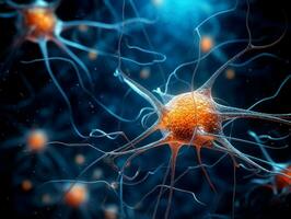abstrakt medizinisch Wissenschaft Hintergrund mit Neuron Zellen foto