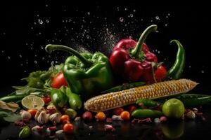 ein kommerziell realistisch Foto von ein frisch Gemüse Fotografie generativ ai