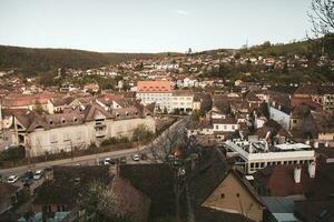 ein schön mittelalterlich Zitadelle Stadt von sighisoara im das Herz von Rumänien, Siebenbürgen Reise Ziel im östlichen Europa. foto