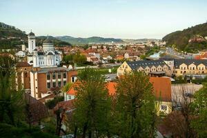 ein schön mittelalterlich Zitadelle Stadt von sighisoara im das Herz von Rumänien, Siebenbürgen Reise Ziel im östlichen Europa. foto