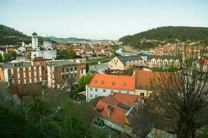 ein schön mittelalterlich Zitadelle Stadt von sighisoara im das Herz von Rumänien, Siebenbürgen Reise Ziel im östlichen Europa. foto