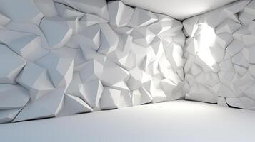 abstrakt Mauer Design mit geometrisch Formen. ai generiert foto