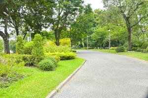 entspannend Übung Pfad im ein schön Garten, Bangkok, Thailand foto