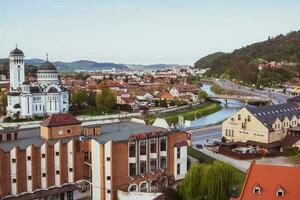 ein schön mittelalterlich Zitadelle Stadt von sighisoara im das Herz von Rumänien, Siebenbürgen Reise Ziel im östlichen Europa. foto