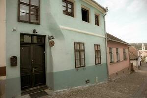 ein schön mittelalterlich Zitadelle Stadt von sighisoara im das Herz von Rumänien, Siebenbürgen Reise Ziel im östlichen Europa. foto