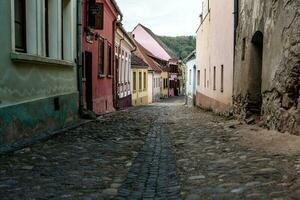 ein schön mittelalterlich Zitadelle Stadt von sighisoara im das Herz von Rumänien, Siebenbürgen Reise Ziel im östlichen Europa. foto